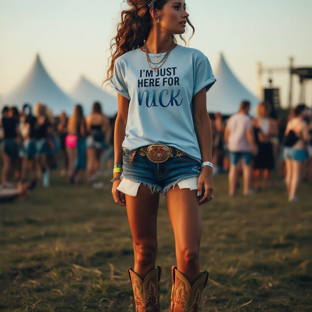 I'm Just Here For Nick Shirt | Fan Girl Concert Tee | Boy Band Shirt | Vegas Residency Group Shirts | Matching Fan Apparel